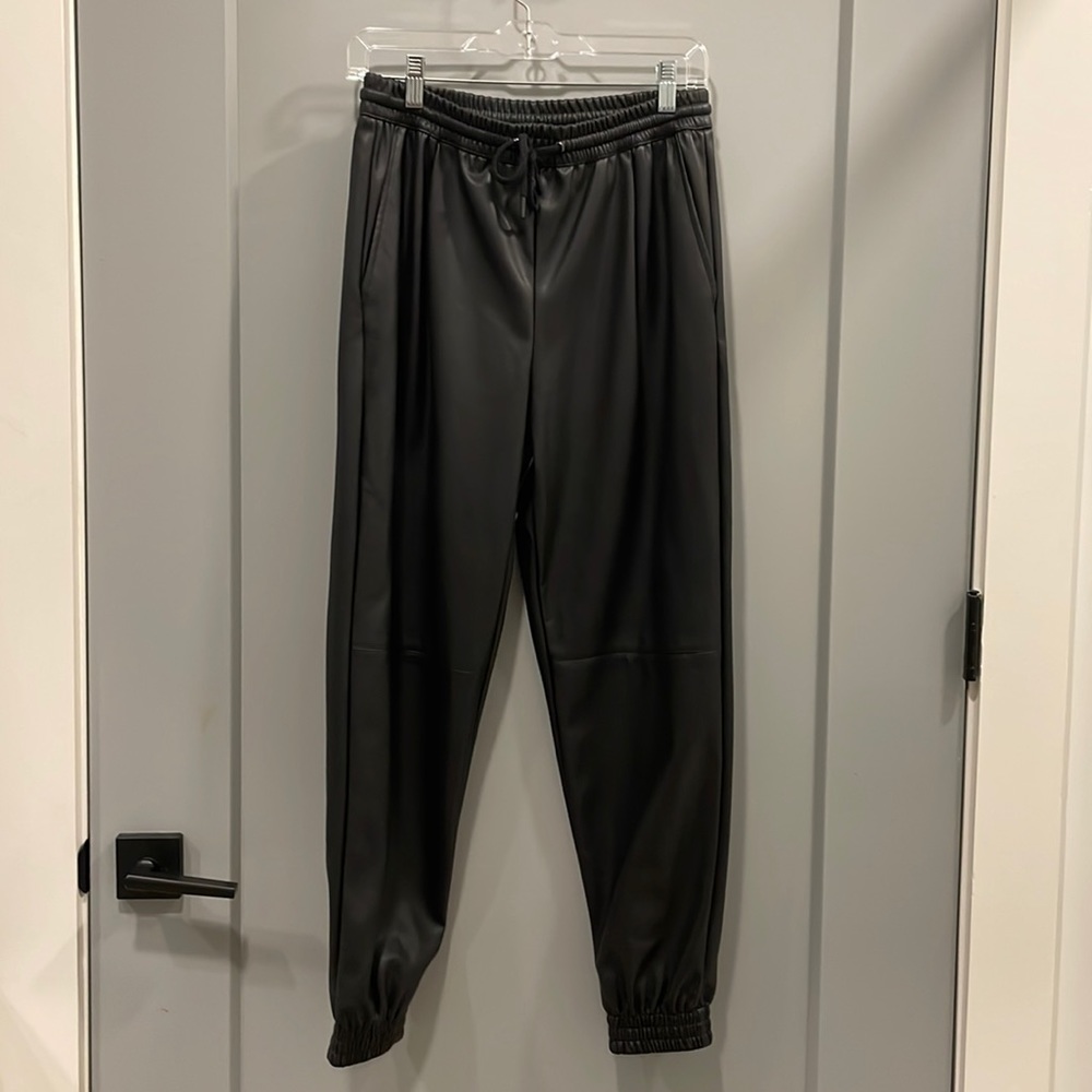 Zara leather joggers size small (new/without tags)